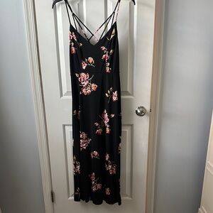 Nine Britton Black and Pink Sleeveless Maxi Dress